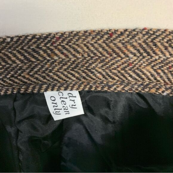 Vintage Pendleton Skirt 14 Virgin Wool Herringbone Women Academia Library A-Line - Picture 4 of 7